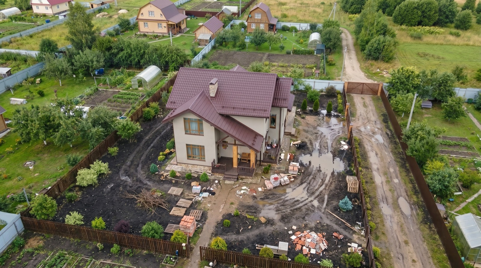 Участок до благоустройства, вид сверху — Тюмень-Газон